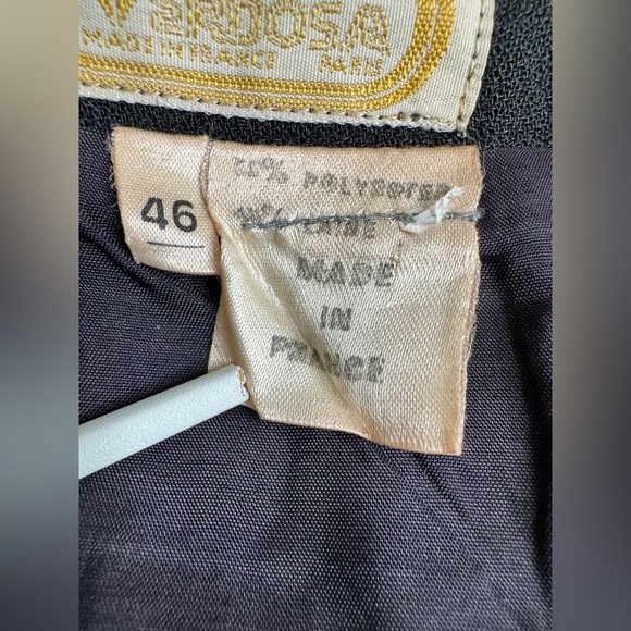 Vintage 80’s Verdosa Paris Elegant Chanel Vibes Pleated button Lined Skirt - Picture 6 of 7